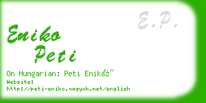 eniko peti business card